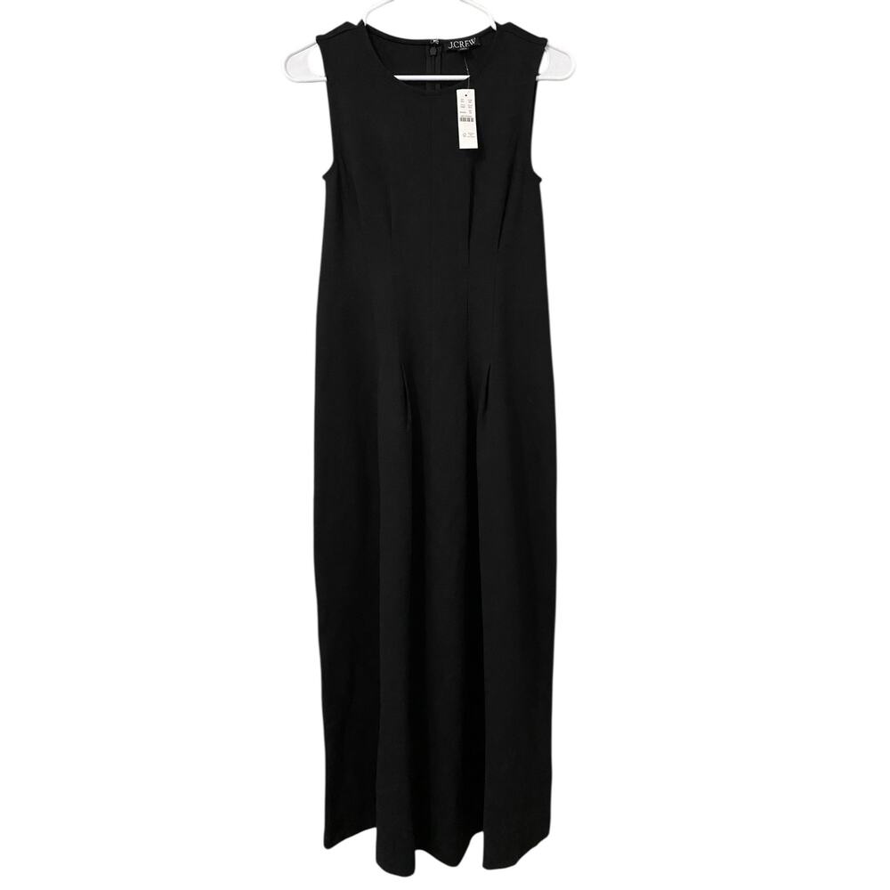 NWT J. Crew 2025 Nadia Ponte Midi Dress XS Black Stretch Minimalist Business - Picture 4 of 12